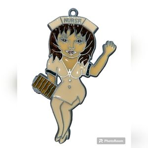 Vintage Handmade Stained Glass Nurse RN LPN Nursing Student Suncatcher Ornament